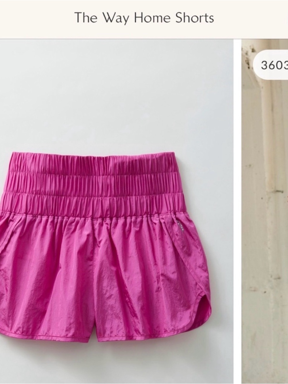 Free People The Way Home Athletic Shorts in Hot Pink